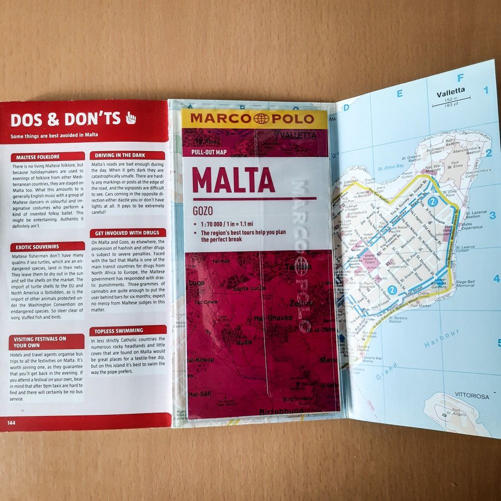 Marco Polo Pocket Guide MALTA with pull-out map (Travel Guide), Hobbies ...