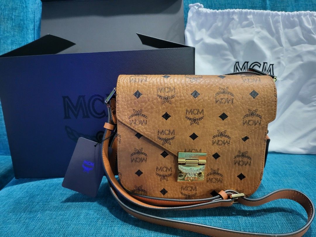 Corina leather & visetos canvas foldover crossbody discount bag
