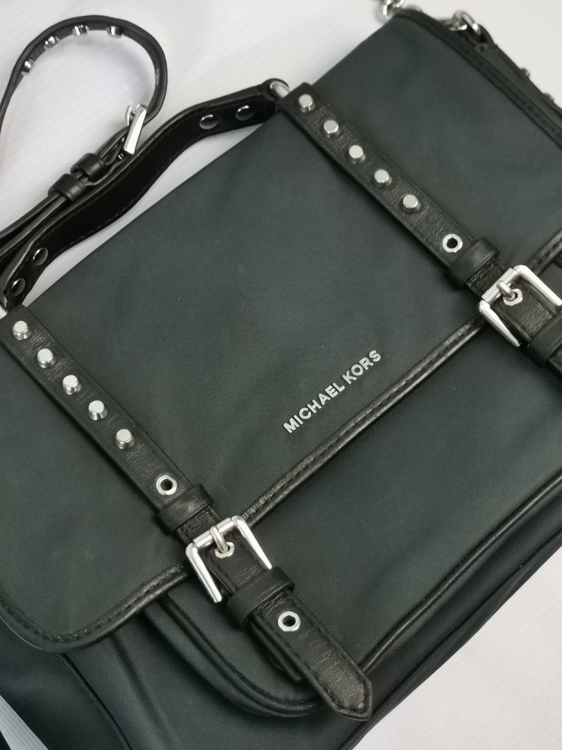 Michael michael kors leila flap messenger nylon crossbody outlet