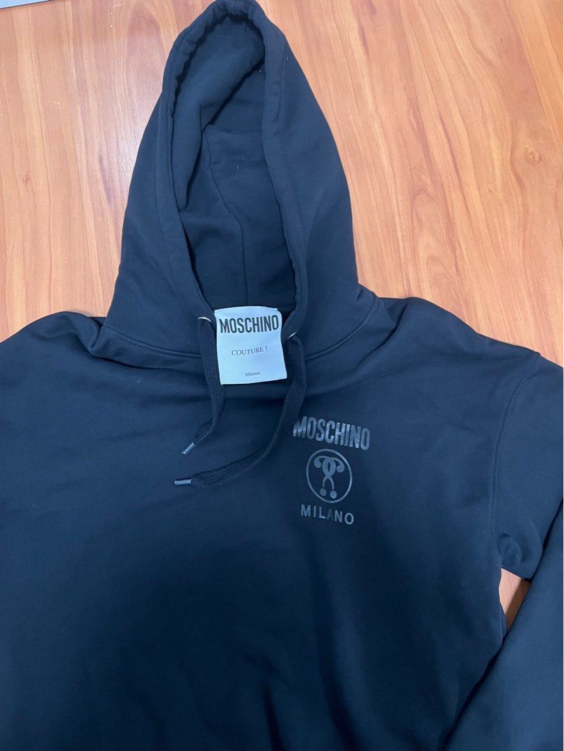 Moschino Milano Black Hoodie Can Nego Men s Fashion Coats Jackets and Outerwear on Carousell