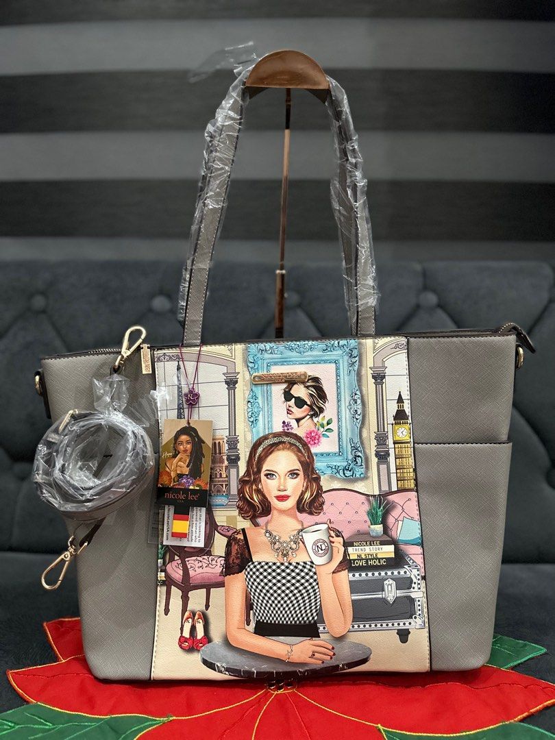Nicole Lee Tote Bag and Wristlet, Women's Fashion, Bags & Wallets, Tote Bags  on Carousell