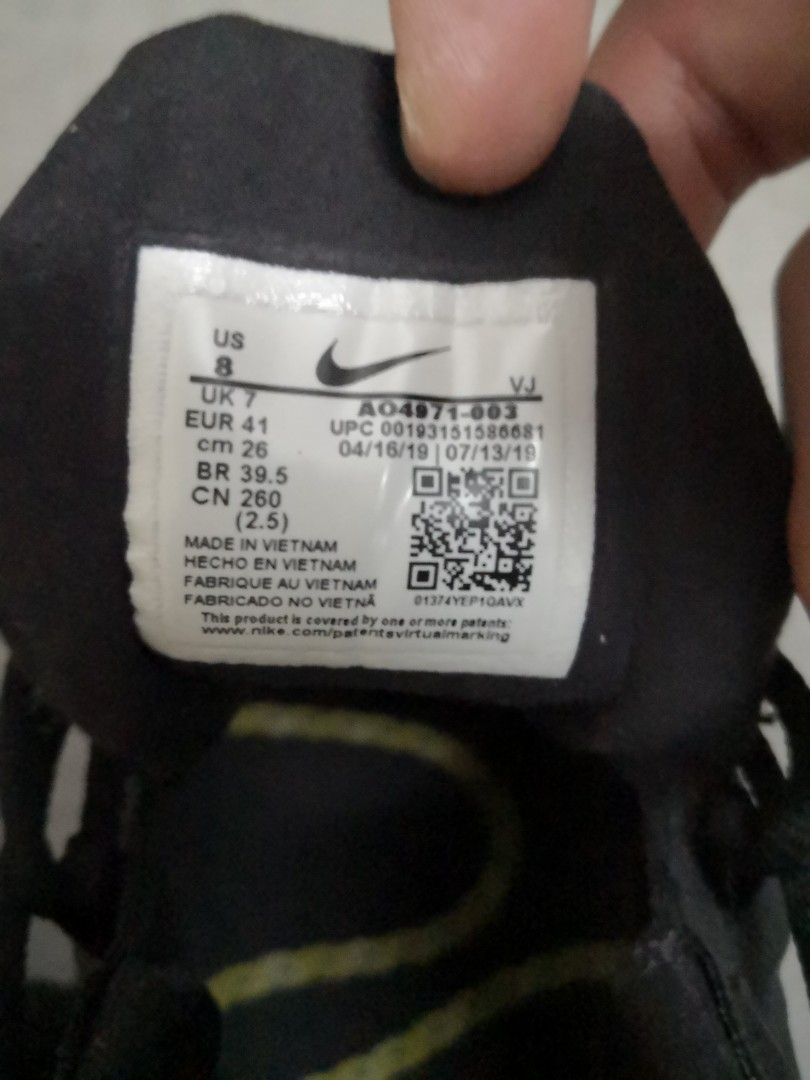 mens nike 270 react black