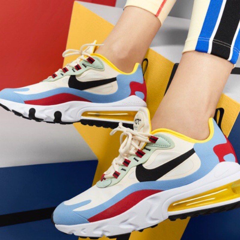 Nike Womens Air Max 270 React Bauhaus Phantom Black Light 56 OFF