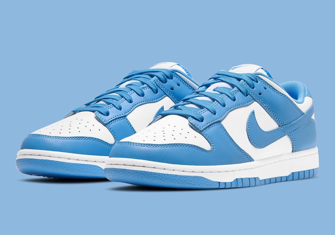 Nike Dunk Low University Blue UNC, Men's Fashion, Footwear, Sneakers on  Carousell