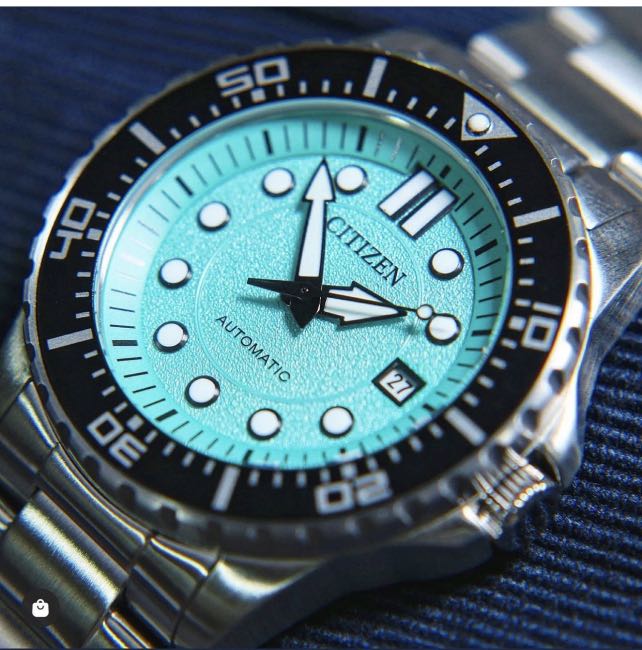 NJ0170-83X Citizen Urban Mecha Textured Dial Cyan:, Men's Fashion ...