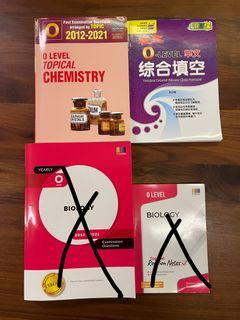 O Level Assessment Books for Biology, Chemistry, Chinese and History