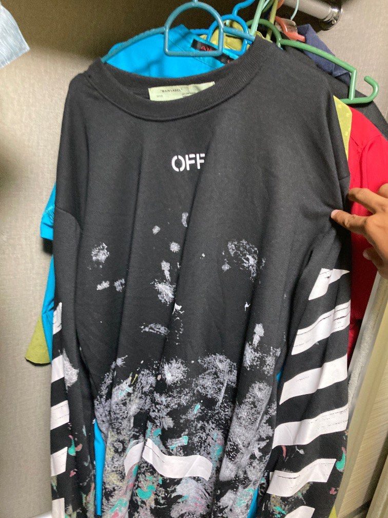 Off white long sleeve galaxy hotsell