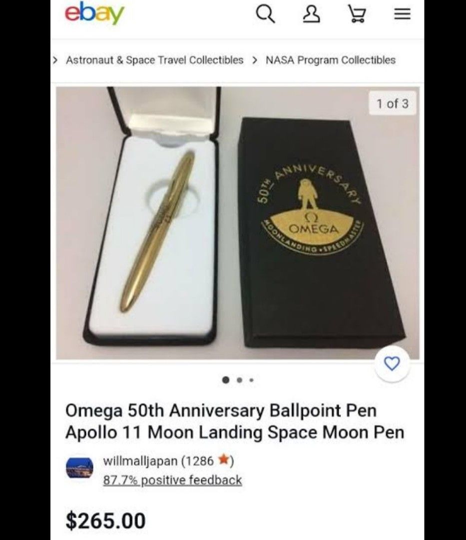 Fisher Space Pen Apollo 11 50th Anniversary Edition - Astronaut Pen, Writes Upside Down, Zero Gravity, Chrome - View #6