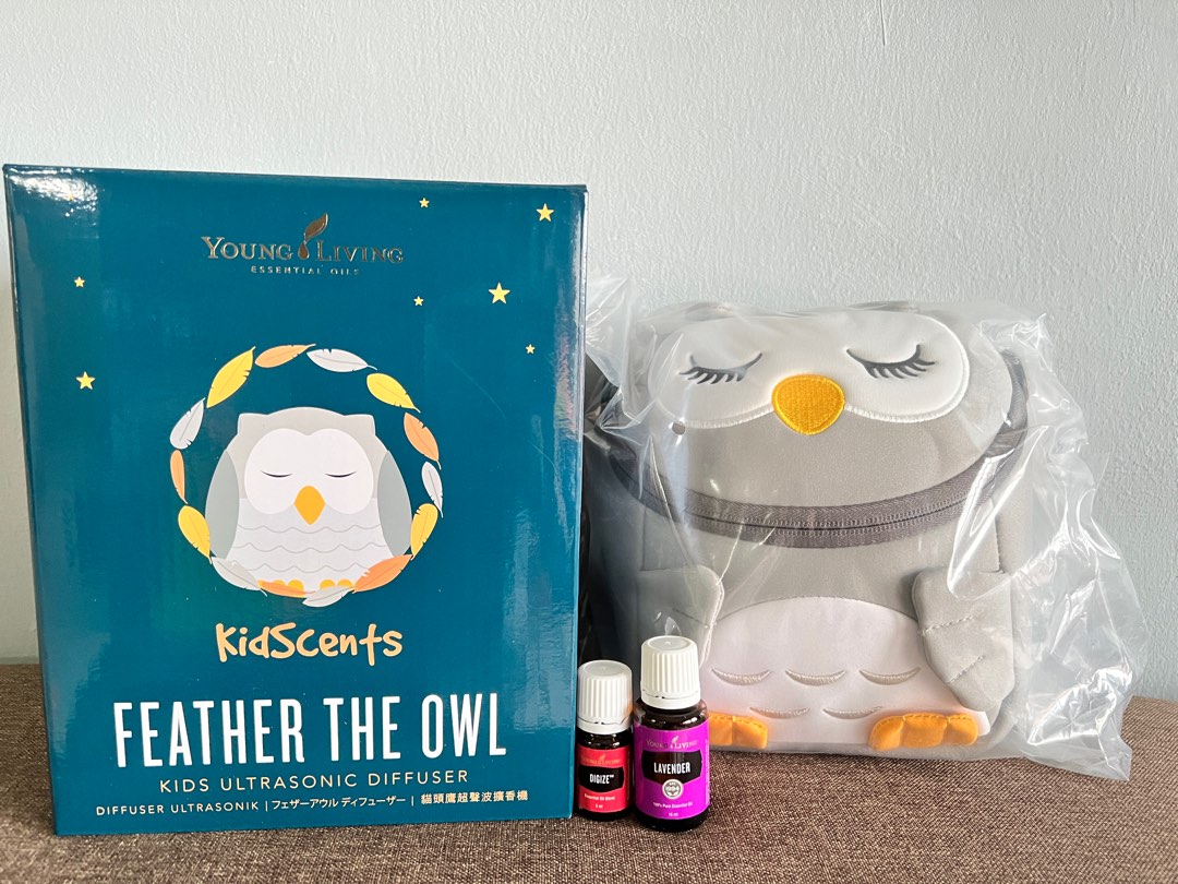 Original Young Living Feather the Owl Diffuser Essential Oils