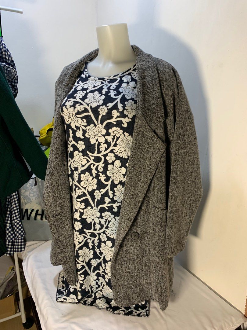 Oversized Tweed Blazer, Women's Fashion, Coats, Jackets and Outerwear ...