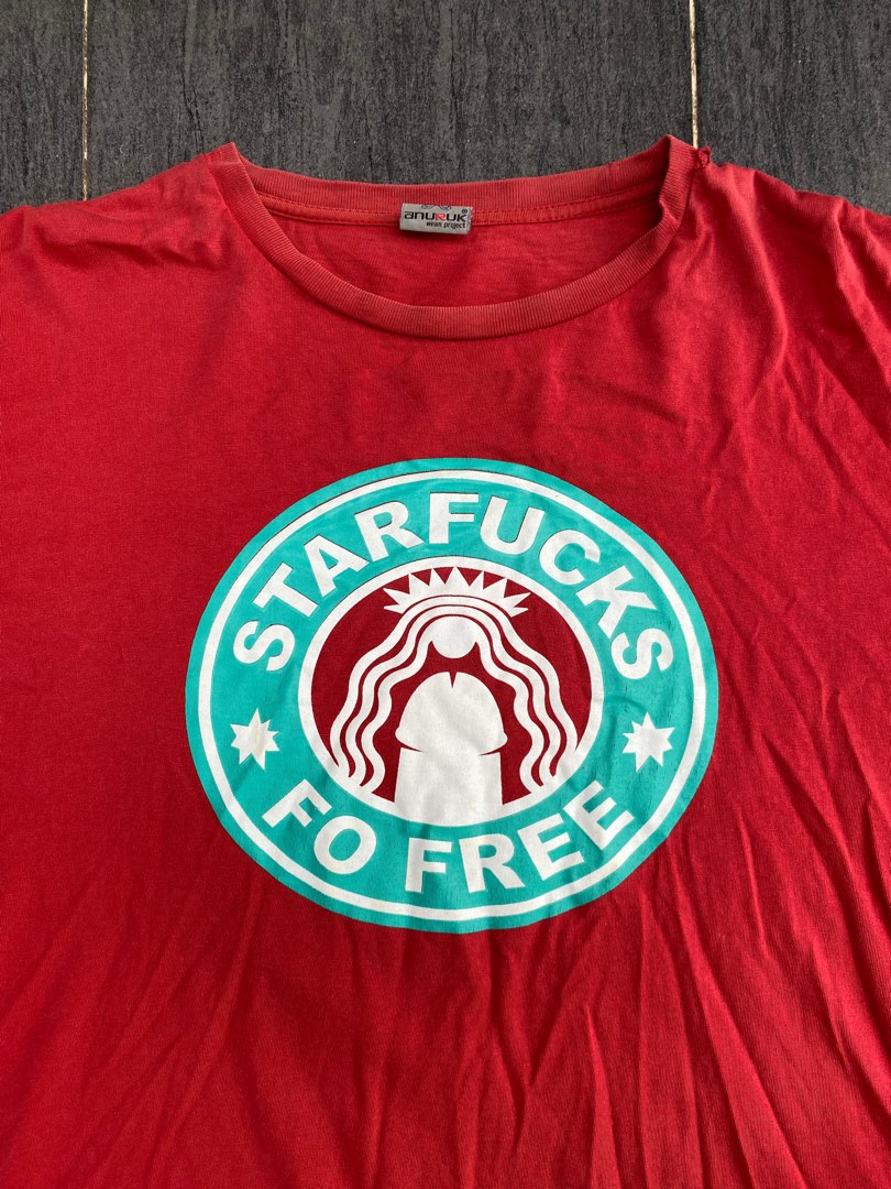 Parody Starbucks Fuck Mens Fashion Tops And Sets Tshirts And Polo