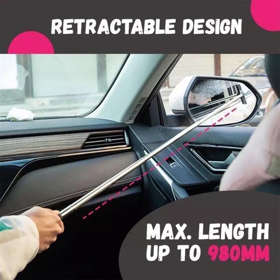Pre order: 2PC Portable Retractable Rear-View Mirror Wiper Car