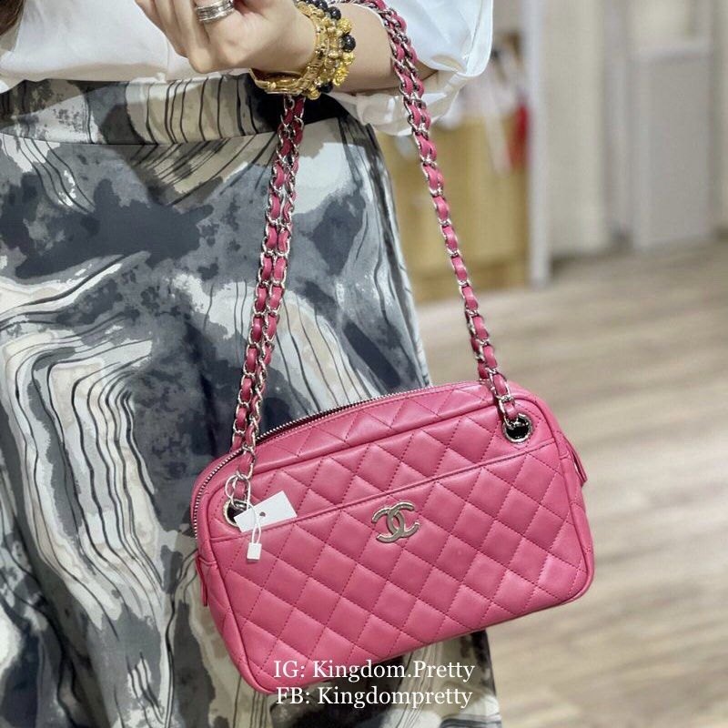 Pre-order Chanel Classic Quilted Camera Bag Pink Silver Hardware SHW Chain  Strap, Luxury, Bags & Wallets on Carousell