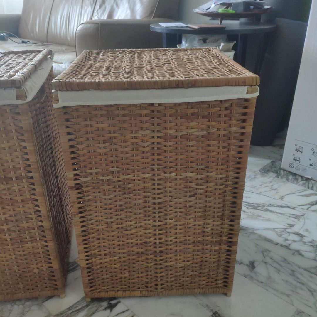 Rattan Laundry Baskets IKEA, Furniture & Home Living, Home Improvement