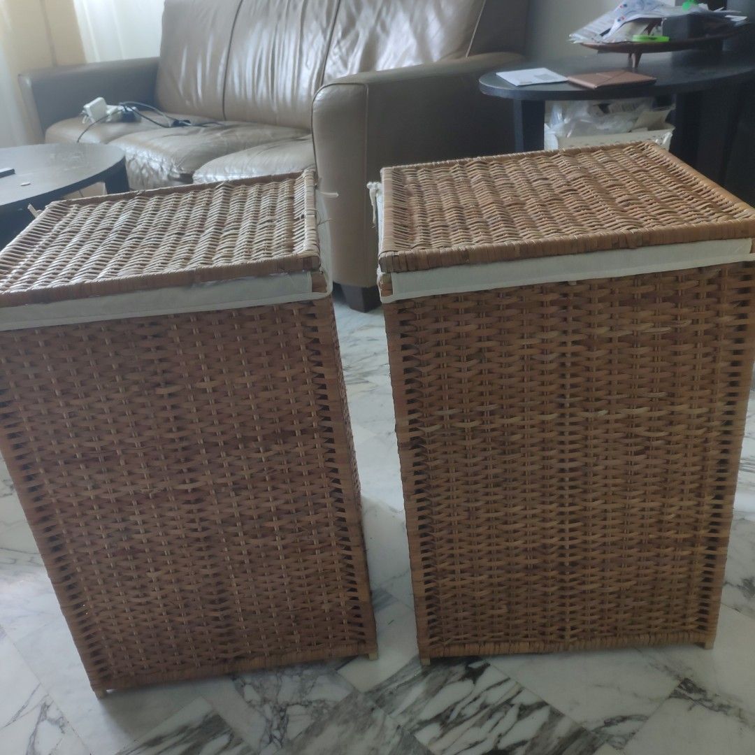 Rattan Laundry Baskets IKEA, Furniture & Home Living, Home Improvement