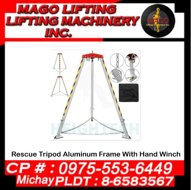 Rescue Tripod Aluminum Frame With Hand Winch, Commercial & Industrial