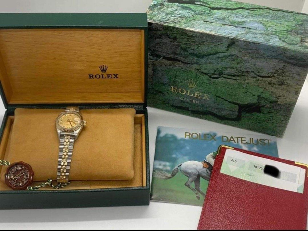 Rolex Date just Ladies 79173 Computer Face Diamond Dial 2 tone