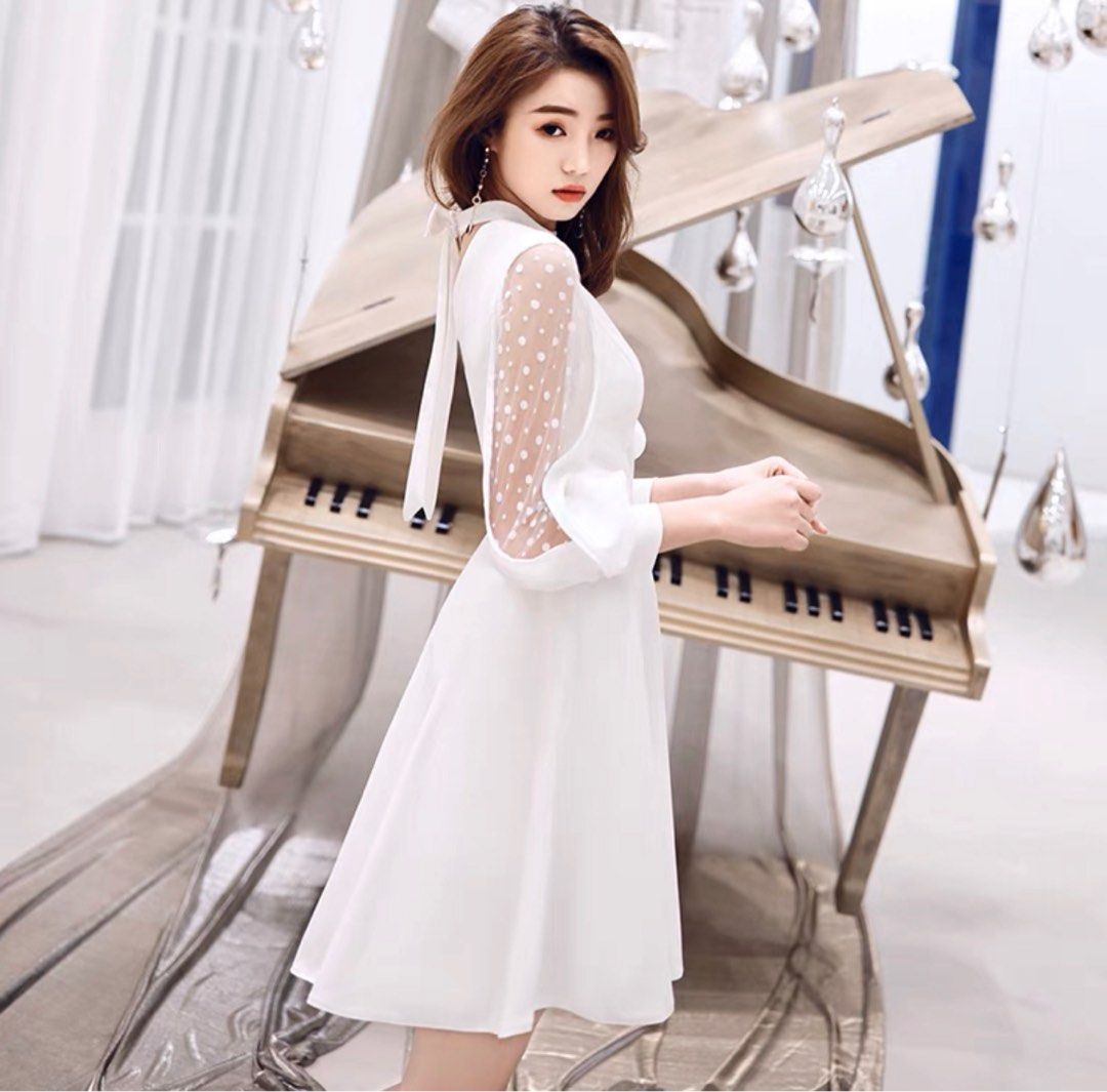 Club factory white gown best sale