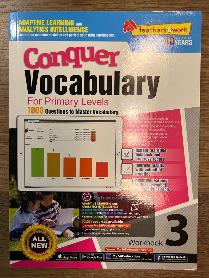 SAP Conquer Vocabulary for Primary Levels Workbook 3, Hobbies & Toys ...