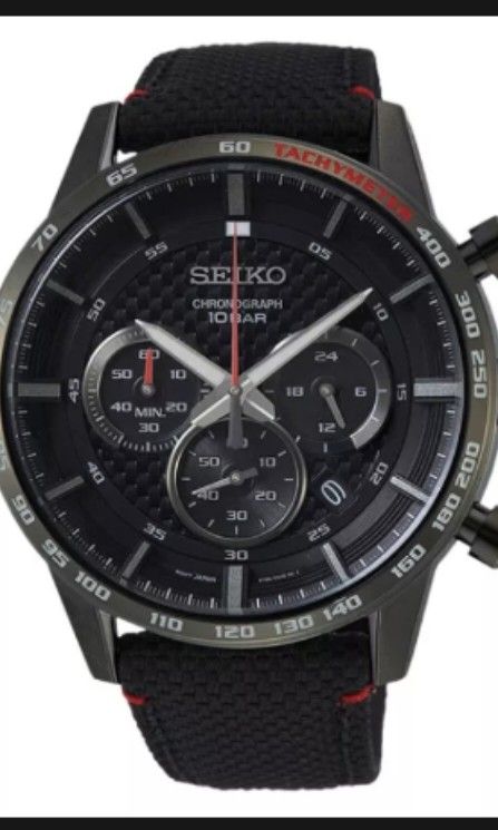 Seiko Chronograph SSB359P1 Neo Sport black Nylon strap, Luxury, Watches on  Carousell