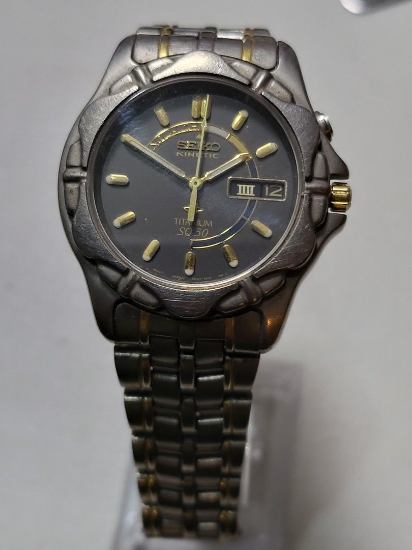 Seiko Kinetic Titanium SQ-50 5M43-0060, Men's Fashion, Watches &  Accessories, Watches on Carousell