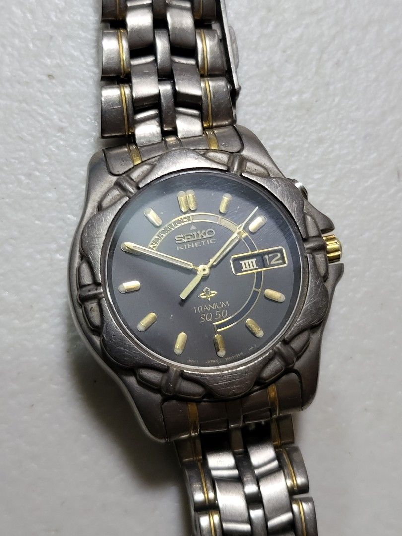 Seiko Kinetic Titanium SQ 50 5M43 0060 Men s Fashion Watches Accessories Watches on Carousell