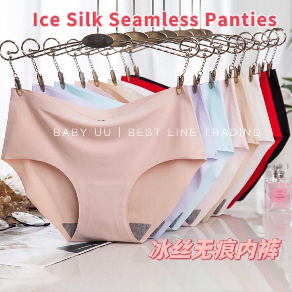 Seluar dalam wanita kain sejuk Panties women ice silk seamless