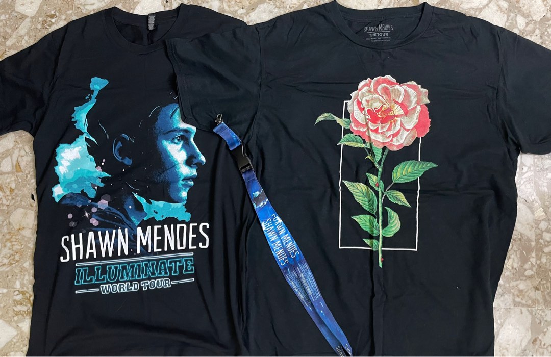 Shawn Mendes World Tour Shirts & Lanyard, Men's Fashion, Tops & Sets