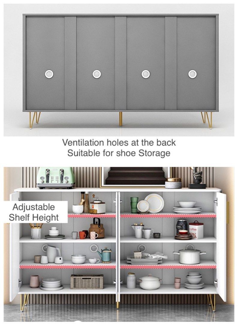 Sideboard Shoe Shelves Shoe Rack Cabinet Book Storage Cabinet Cupboard ...