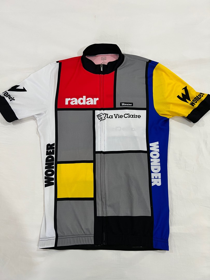 Santini retro best sale cycling jersey