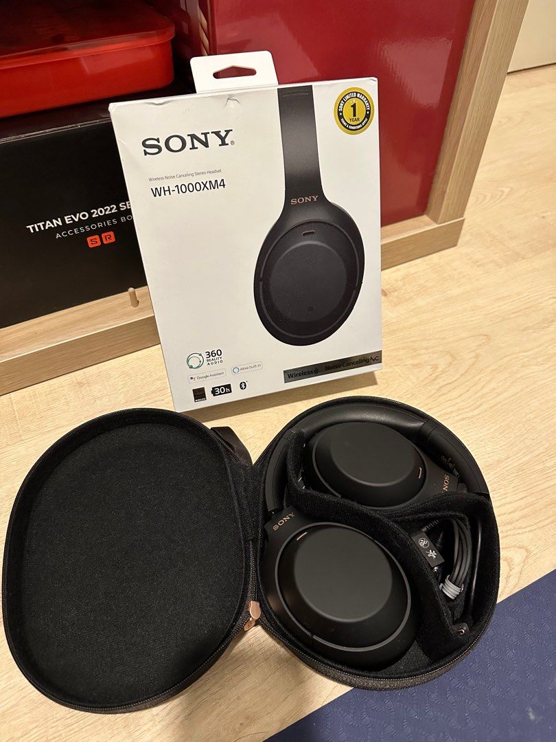 Sony XM4 black Audio Headphones Headsets on Carousell