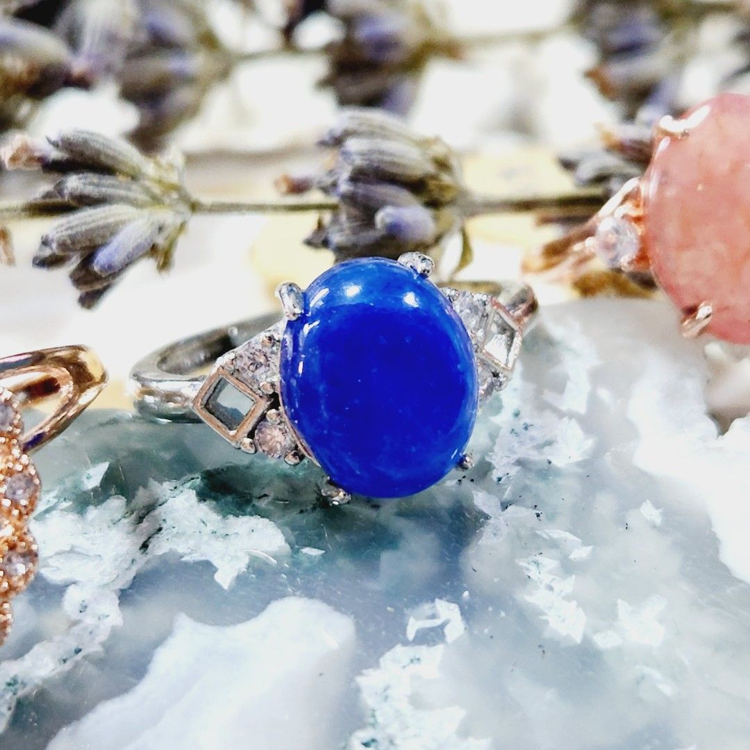 Gemstone Jtv Blue Sapphire Rings Blue Sapphire With Blue Diamond