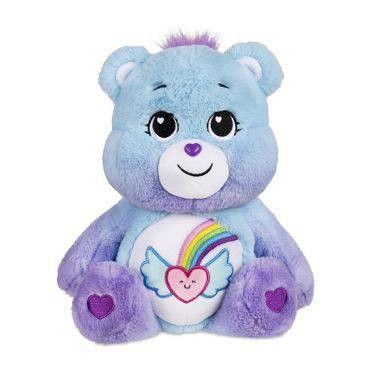 Purple care bear with rainbow sales