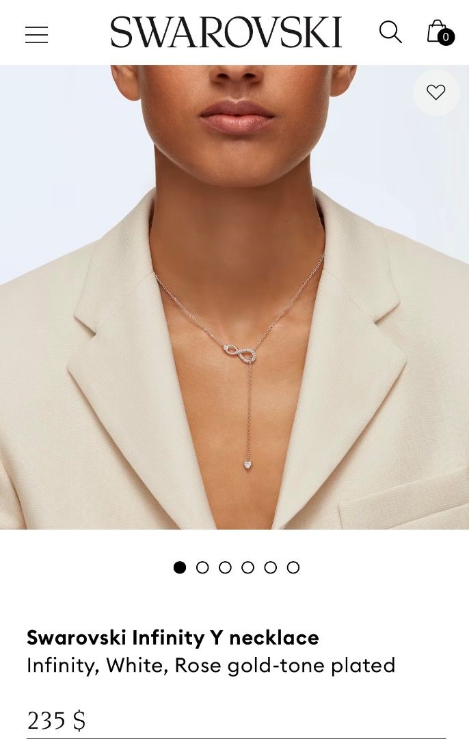 Swarovski Infinity Y necklace Women s Fashion Jewelry
