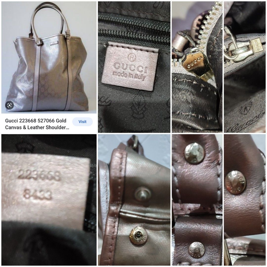 Tas Tote GUCCI warna Bronze Second Bekas, Women's Fashion, Women's Bags