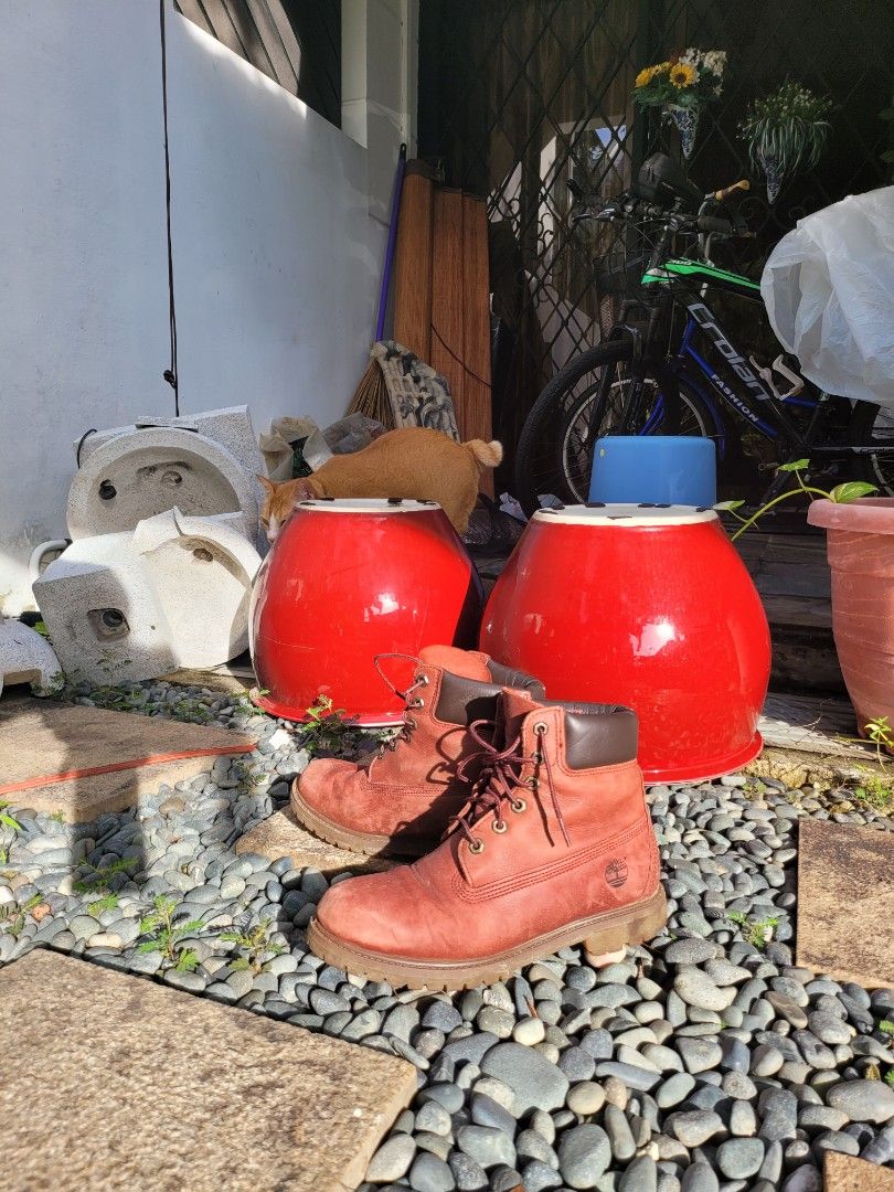 Red timberlands for sale hot sale