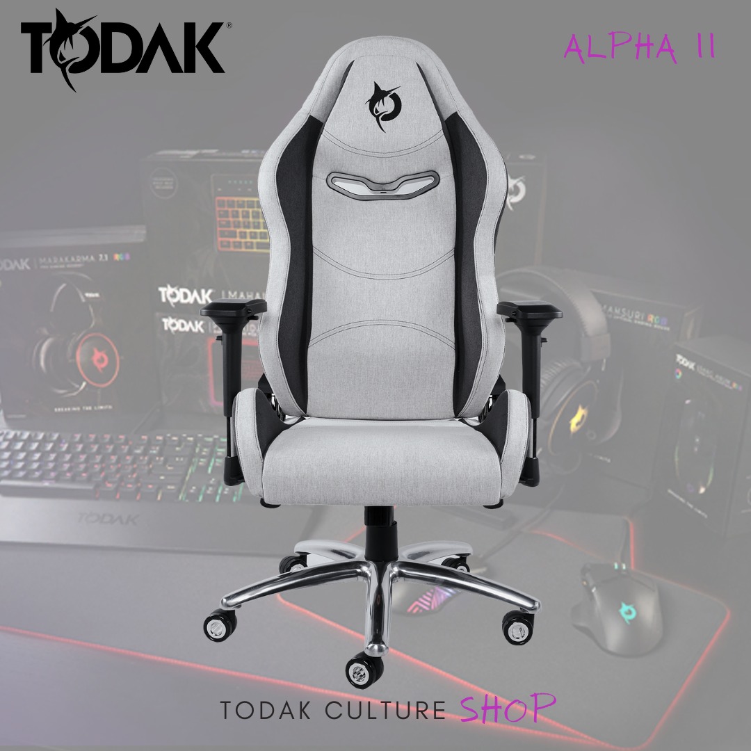 TODAK ALPHA II - OFFICE & GAMING CHAIR (WHITE CEMENT), Furniture & Home ...