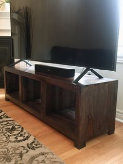 Tv stand in beautiful two-tone wood