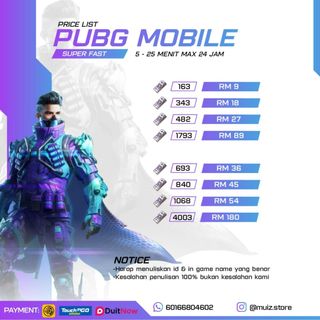 Pubg uc shop price