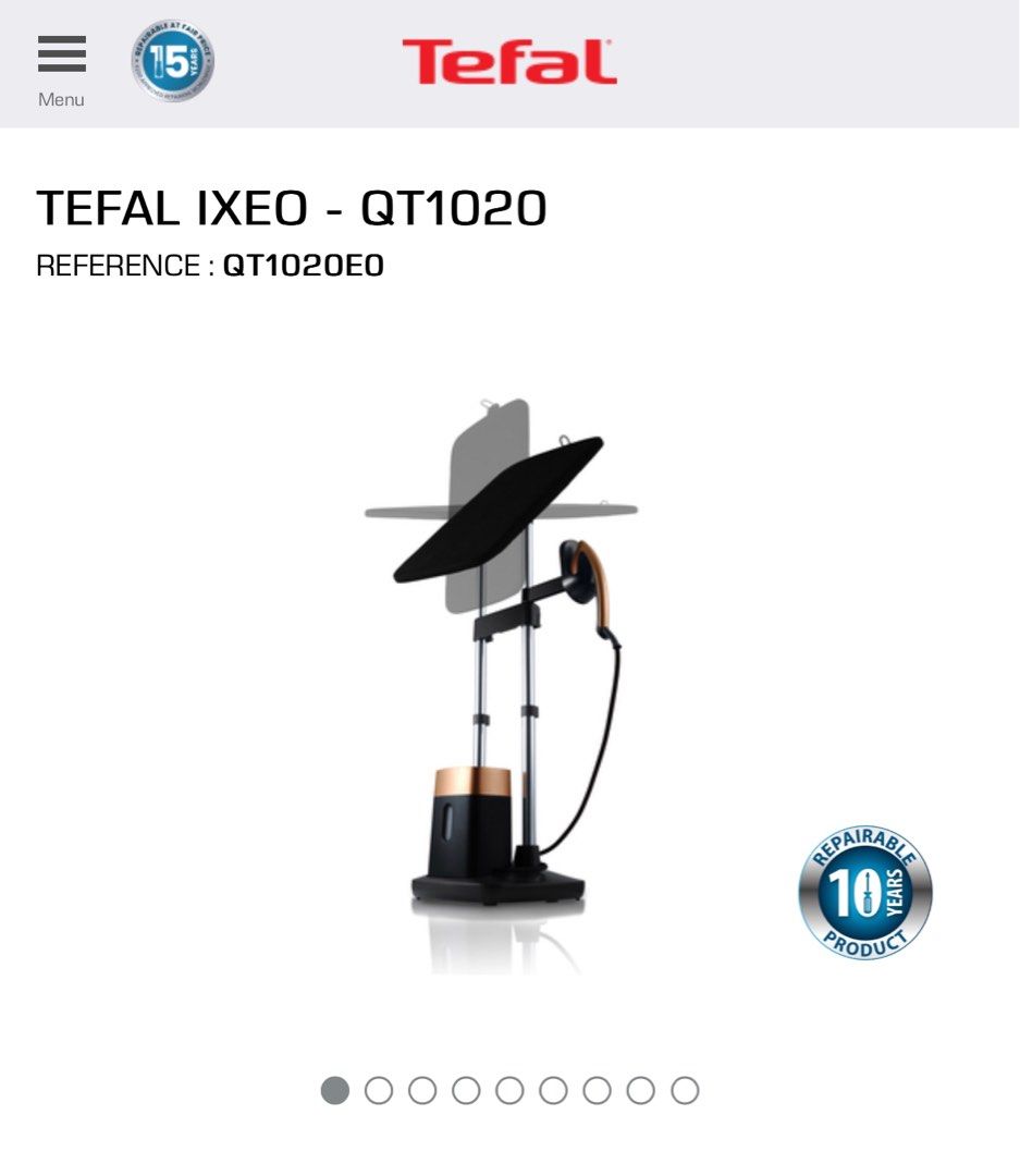 Helpful TEFAL IXEO QT1020 All in One steam iron and Steamer Garment