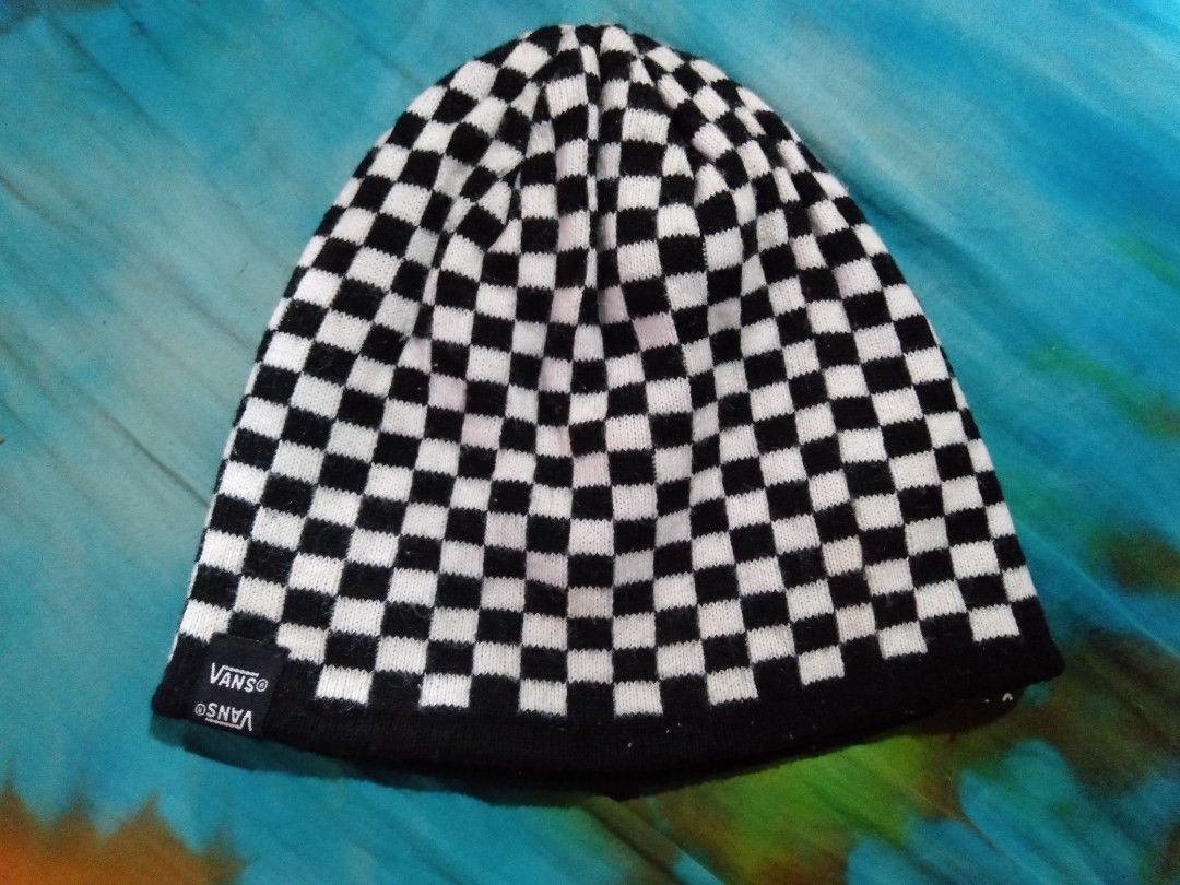 Vans Checkered Beanie Men s Fashion Watches Accessories Caps Hats on Carousell