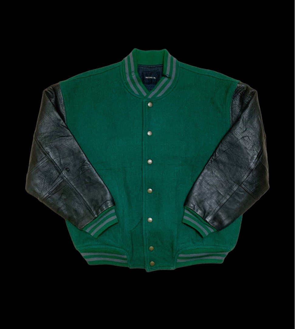 VINTAGE LEATHER VARSITY JACKET, Men's Fashion, Coats, Jackets and