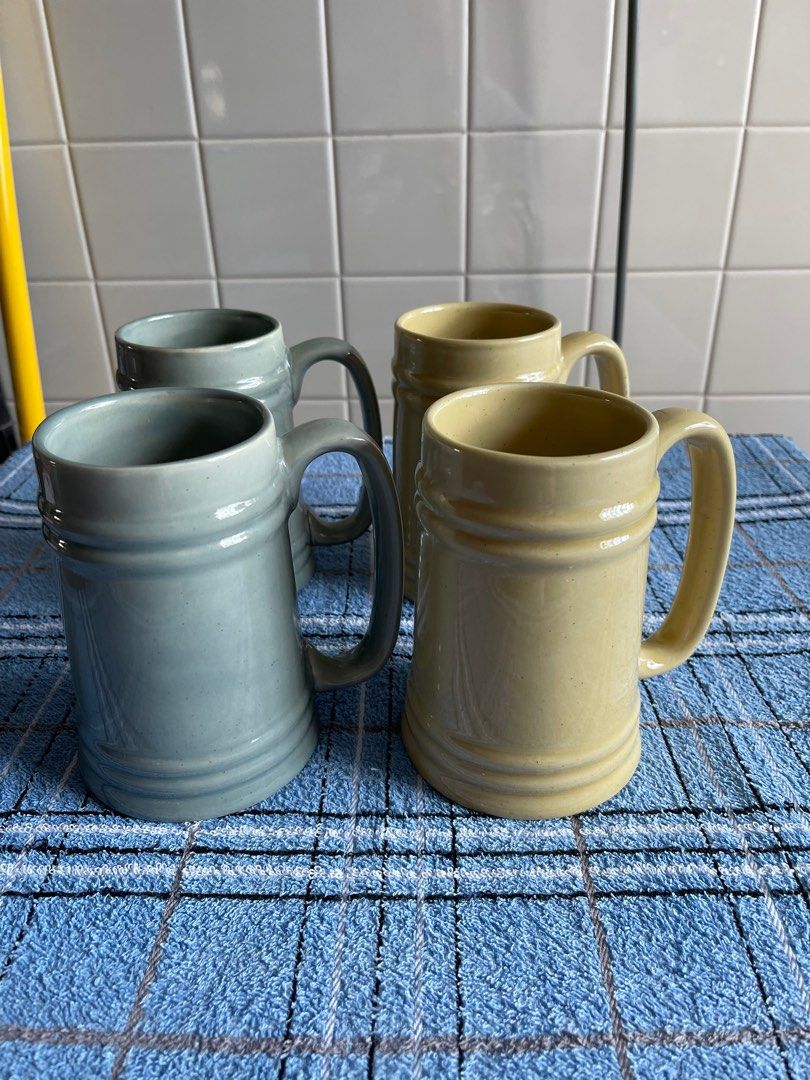 Vintage Porcelain Beer Mugs, Furniture & Home Living, Kitchenware