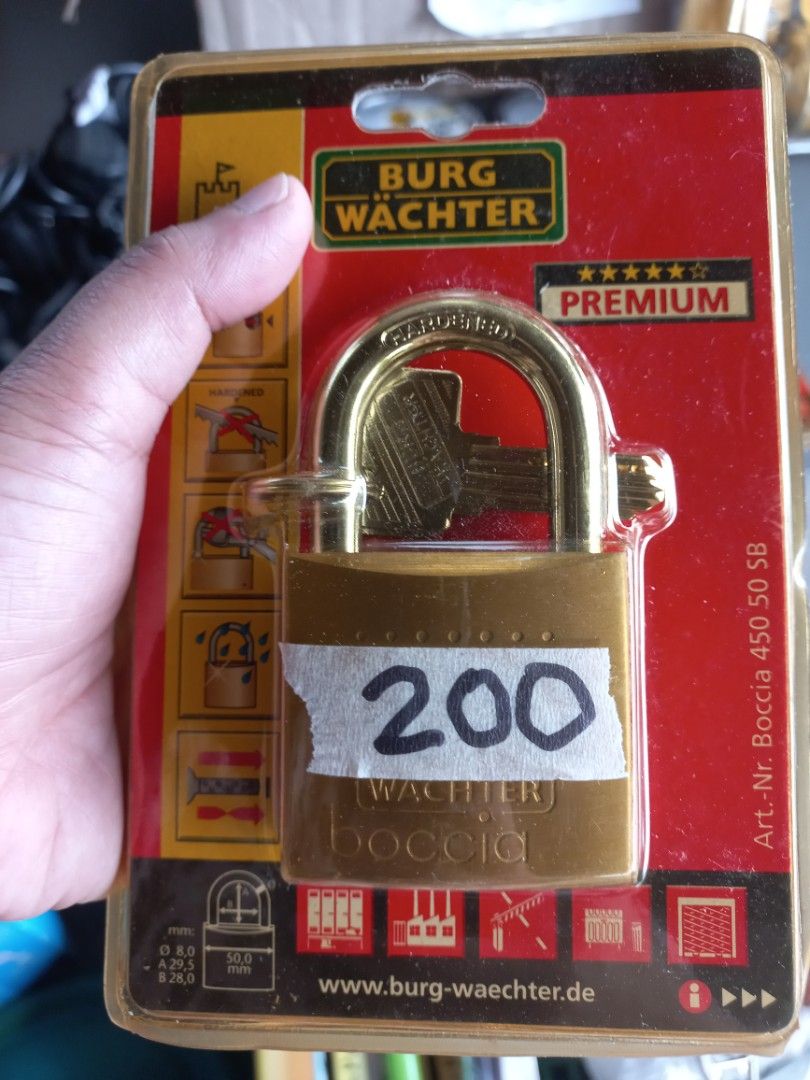Wachter premium padlock lock (Category: Locks, Doors & Gates) located in Paranaque City. Submitted by isay_virtualstore (Listing ID 1200661360, Image 1). Description: pls see pictures for the size and more info about this item.