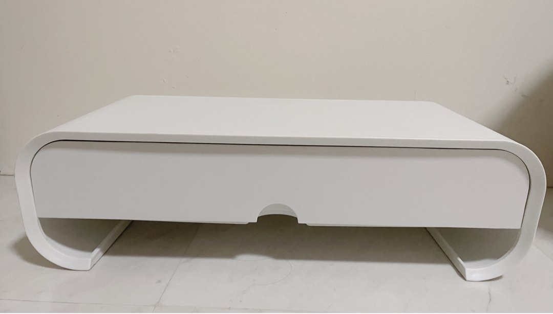 White Monitor stand/ pc stand, Furniture & Home Living, Furniture