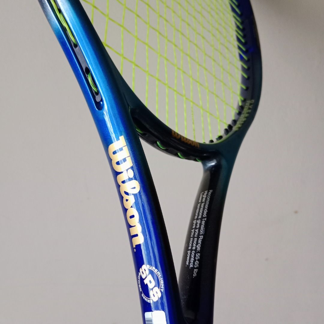 Wilson tennis racquet with brand new string balls sps racket, Sports ...