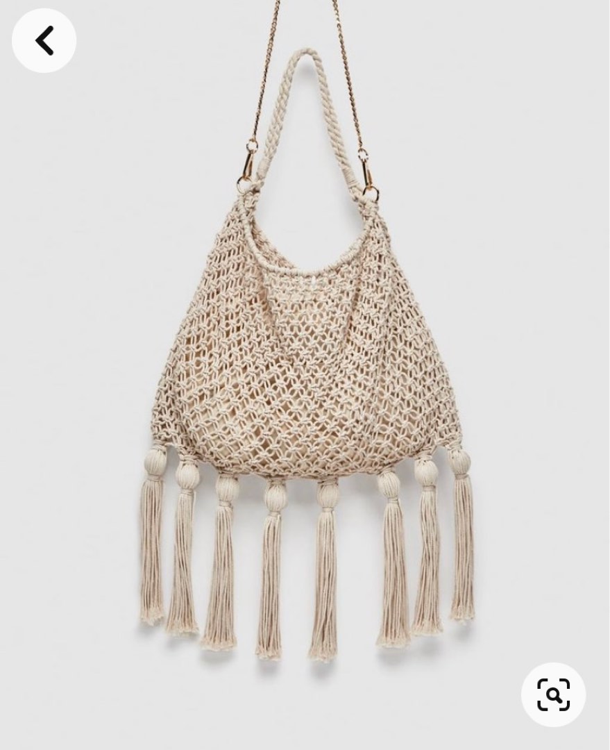 ZARA Crochet Bag, Women's Fashion, Bags & Wallets, Beach Bags on Carousell