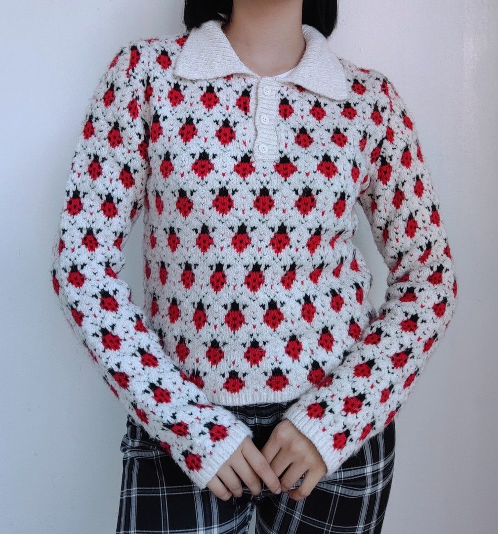 Zara on sale ladybug sweater