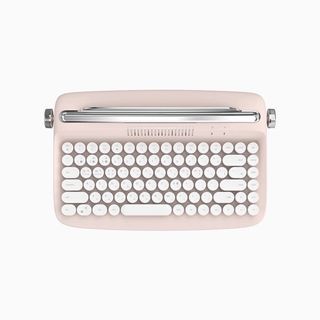 ACTTO Korean Retro Typewriter Bluetooth Keyboard in Pink