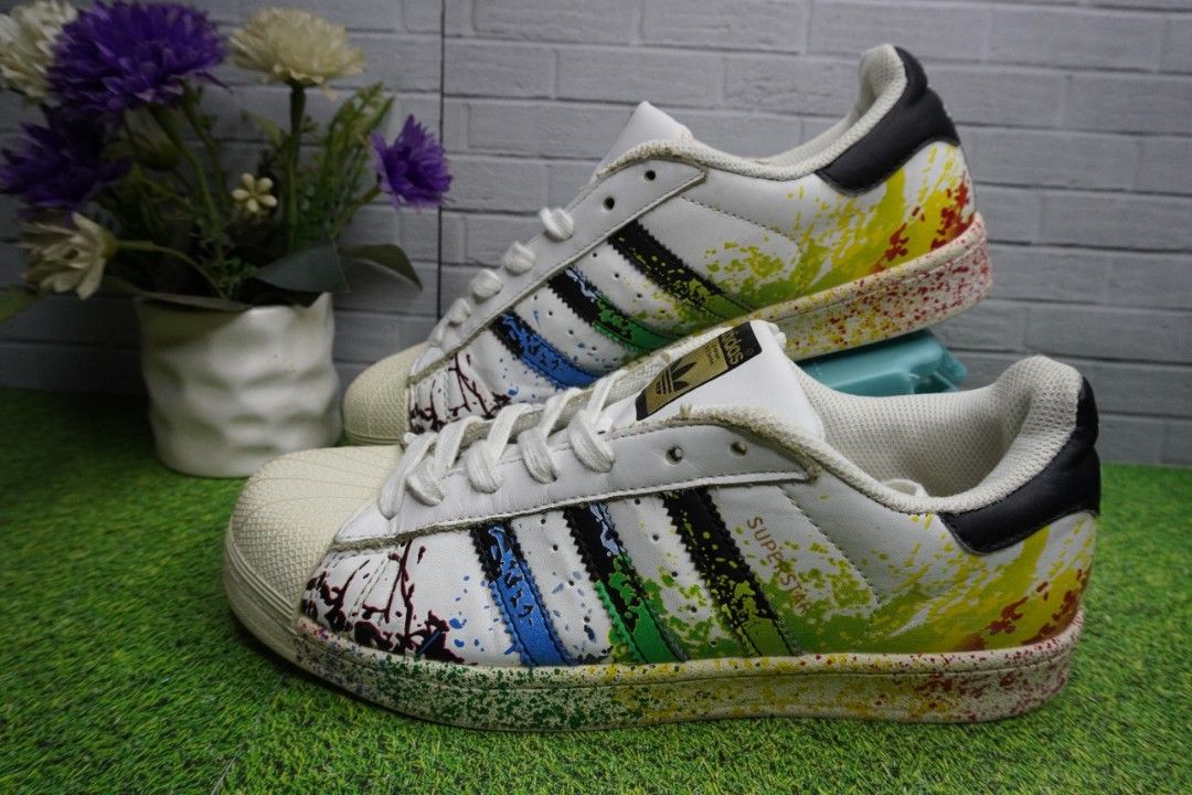 Adidas superstar splash ink clearance rainbow